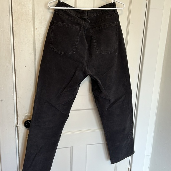 American eagle Dark grey corduroy Mom straight jeans size 12 - Picture 2 of 4